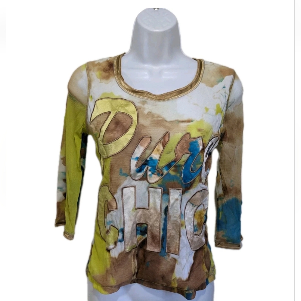 Luisa Cerano Pure Chic Top 8 Long Sleeve Mesh Artsy #25